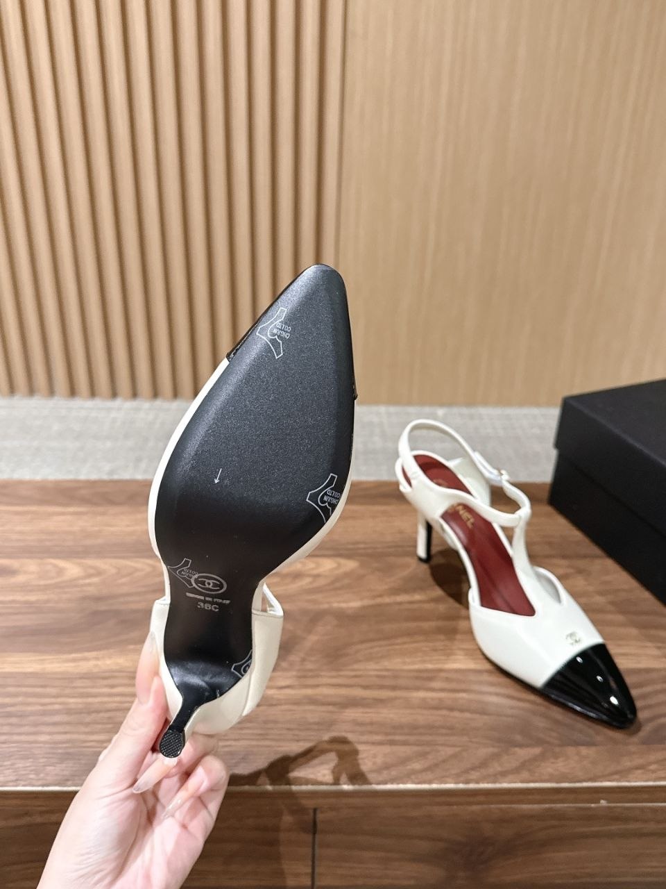 Chane1 Two-Tone Slingback Heels image 8