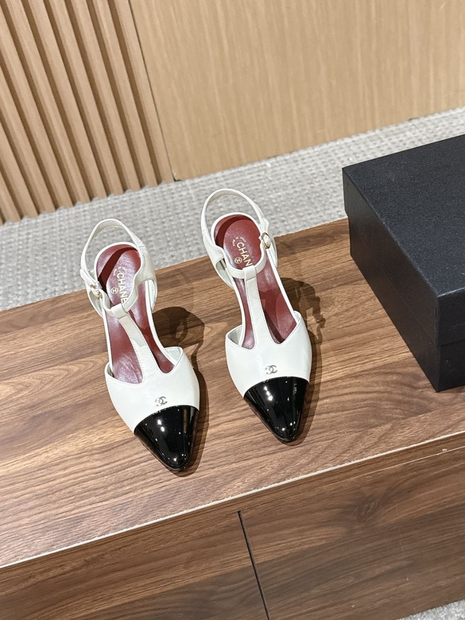 Chane1 Two-Tone Slingback Heels image 9