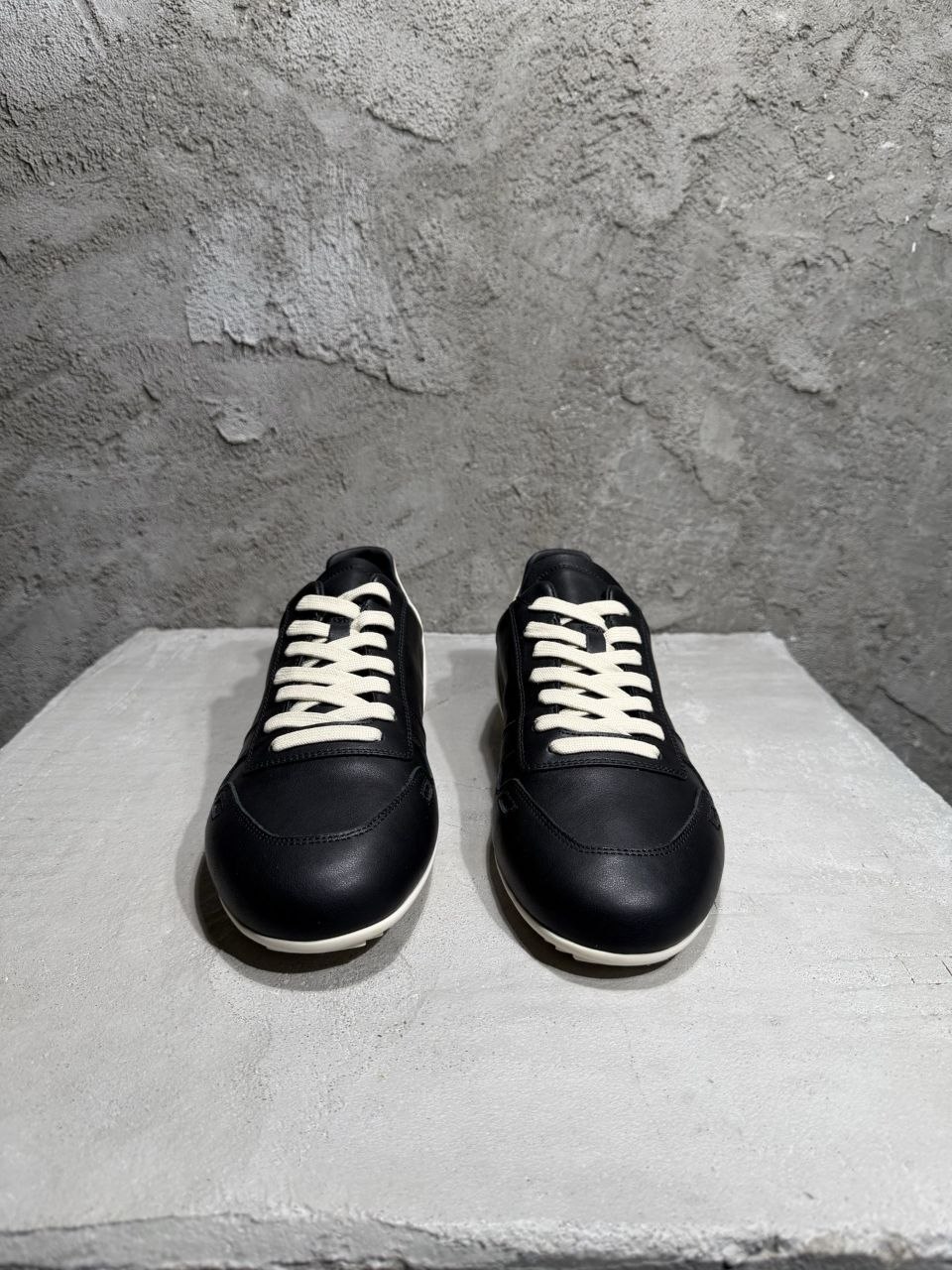 R1ck Ow3ns 2025SS Low-Top Black-Cream image 3