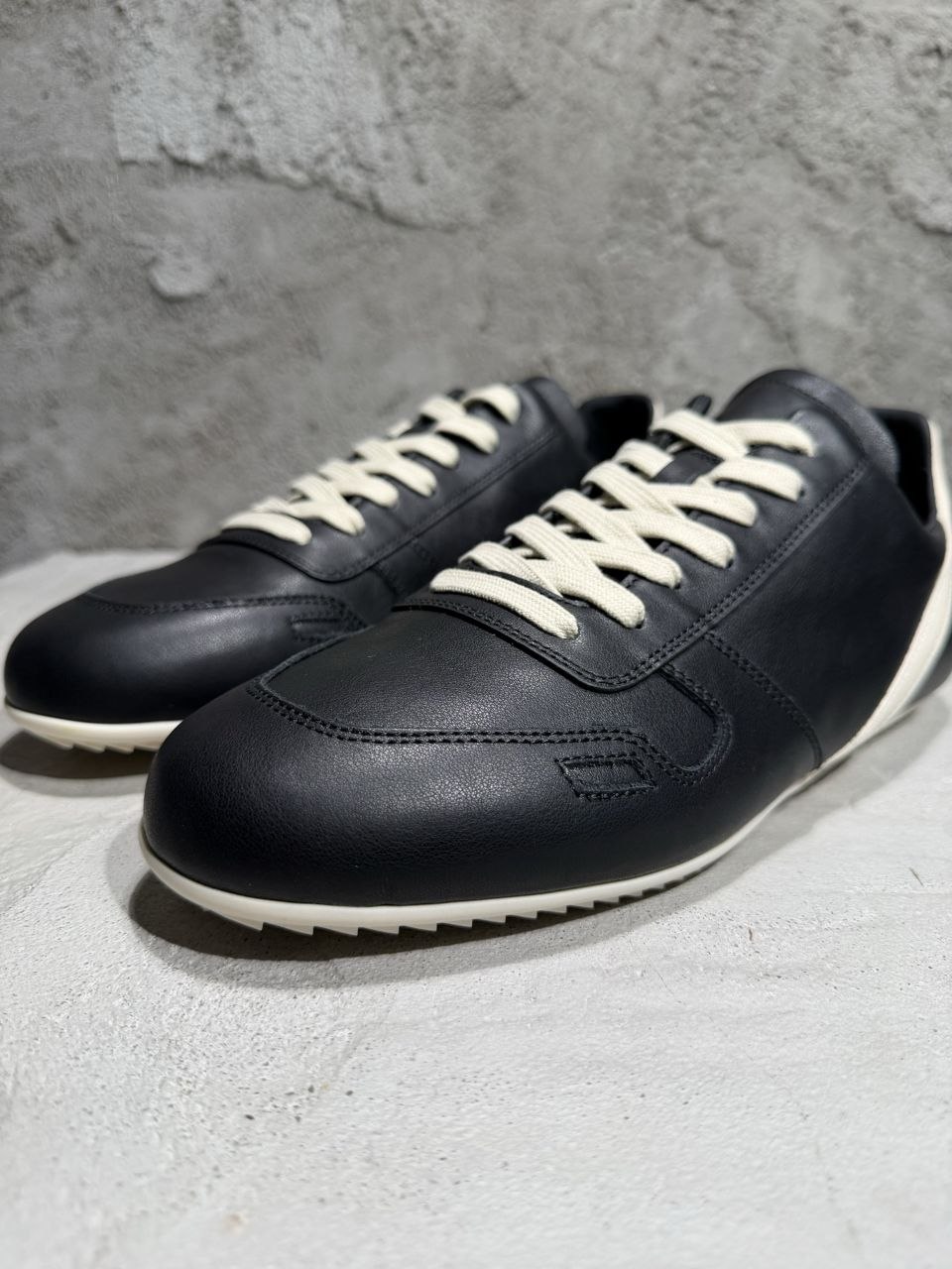 R1ck Ow3ns 2025SS Low-Top Black-Cream image 4