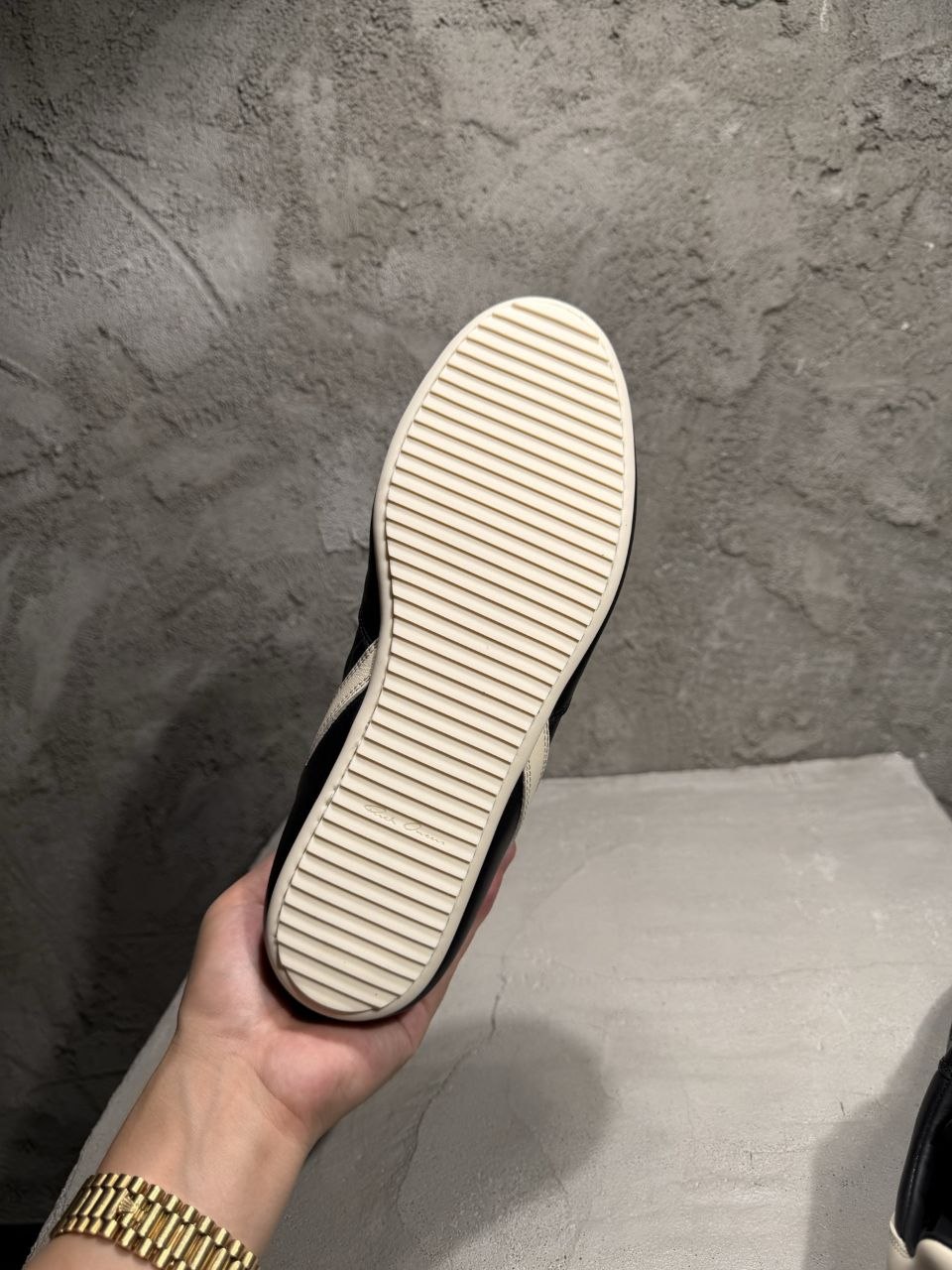 R1ck Ow3ns 2025SS Low-Top Black-Cream image 8