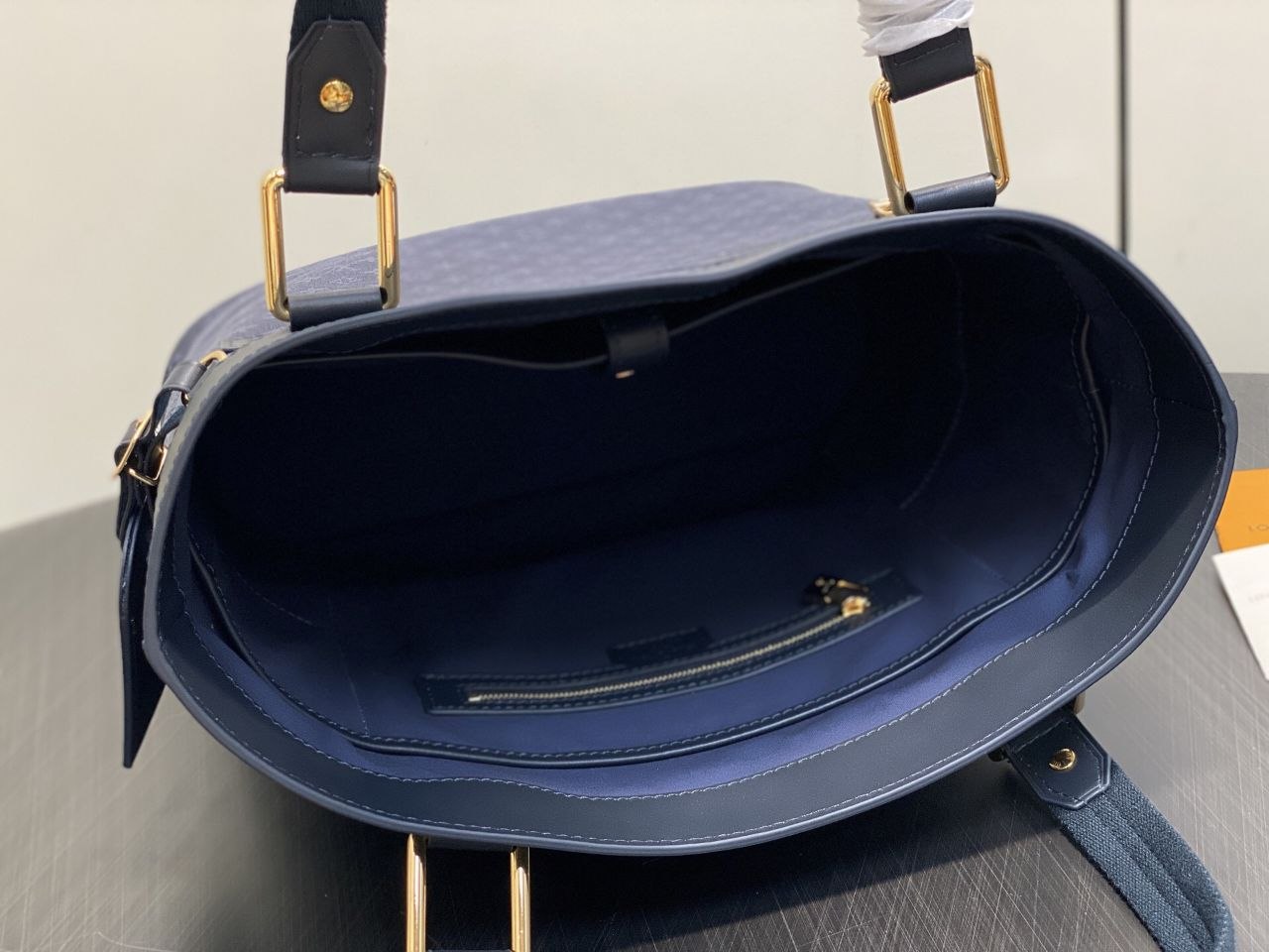 1V Lucille Tote Dark Blue Denim image 6