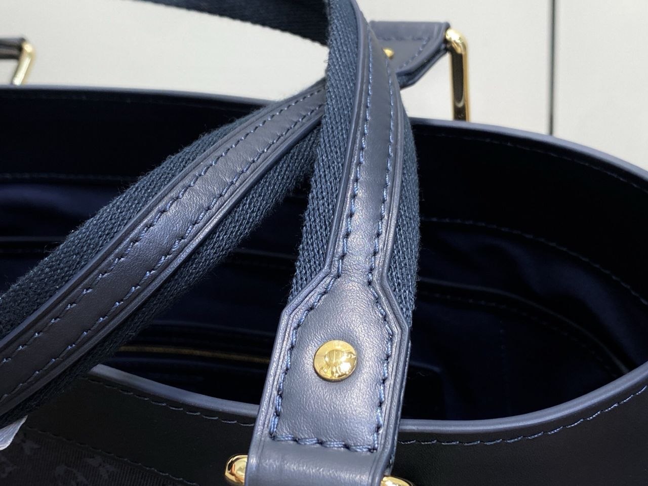 1V Lucille Tote Dark Blue Denim image 7