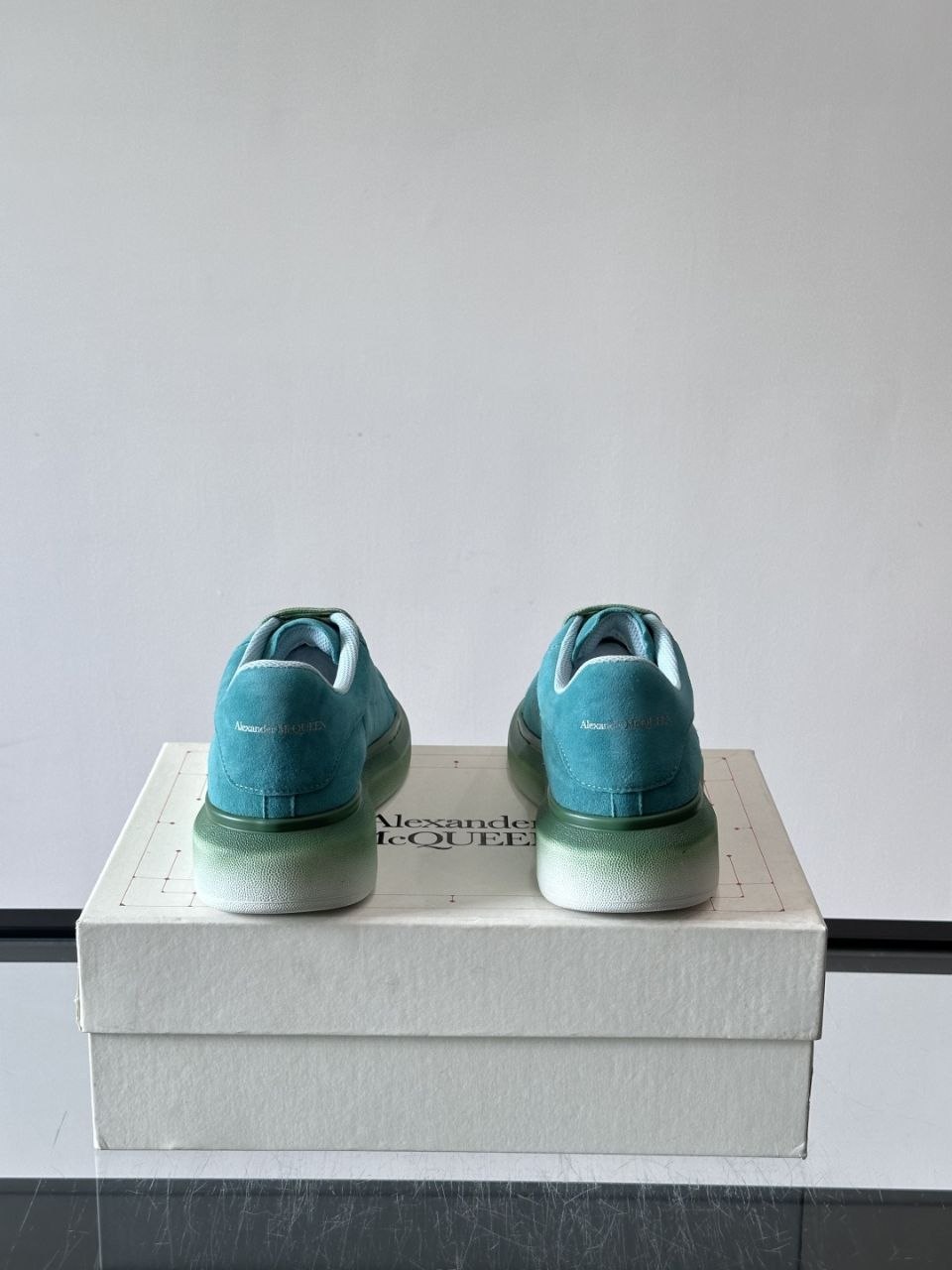 Al3x McQu33n Oversized Suede Teal-Green image 4