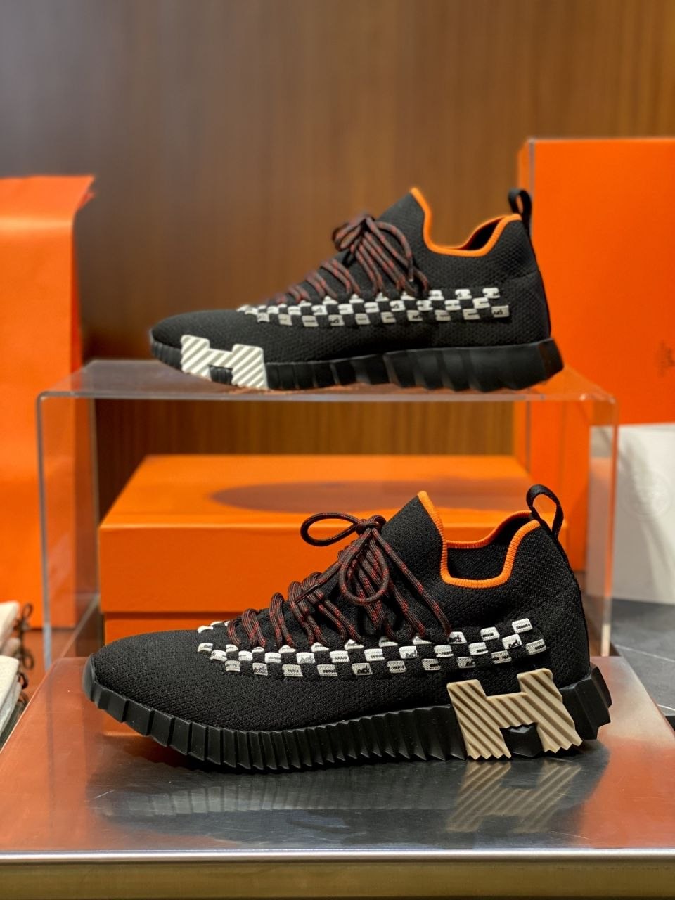 H3rmes Lift Knit Black-Orange image 2