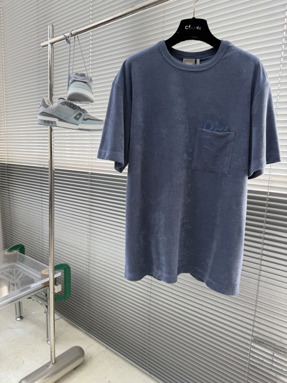 D1or Terry Cotton Tee Blue image 4