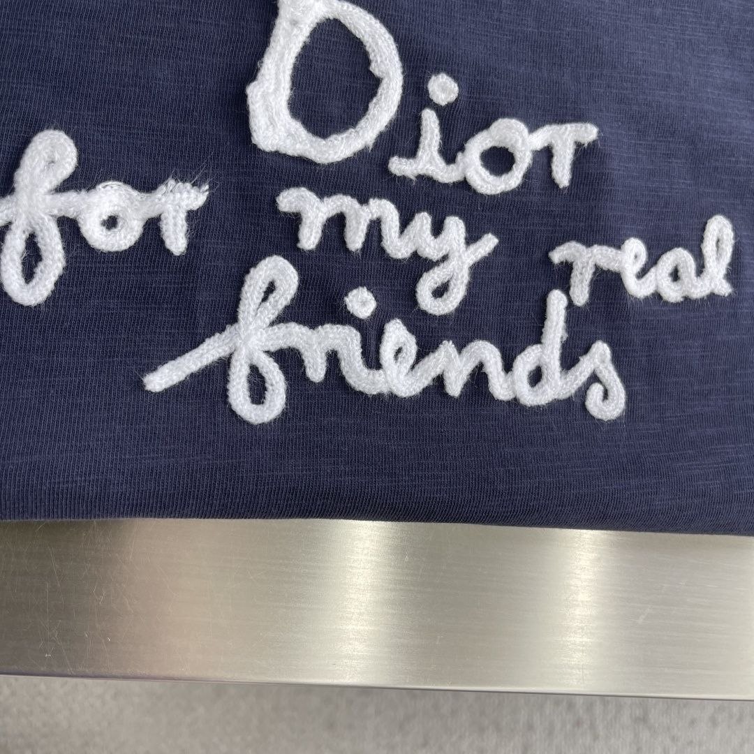 D1or Medaillon Embroidered Tee Navy image 6