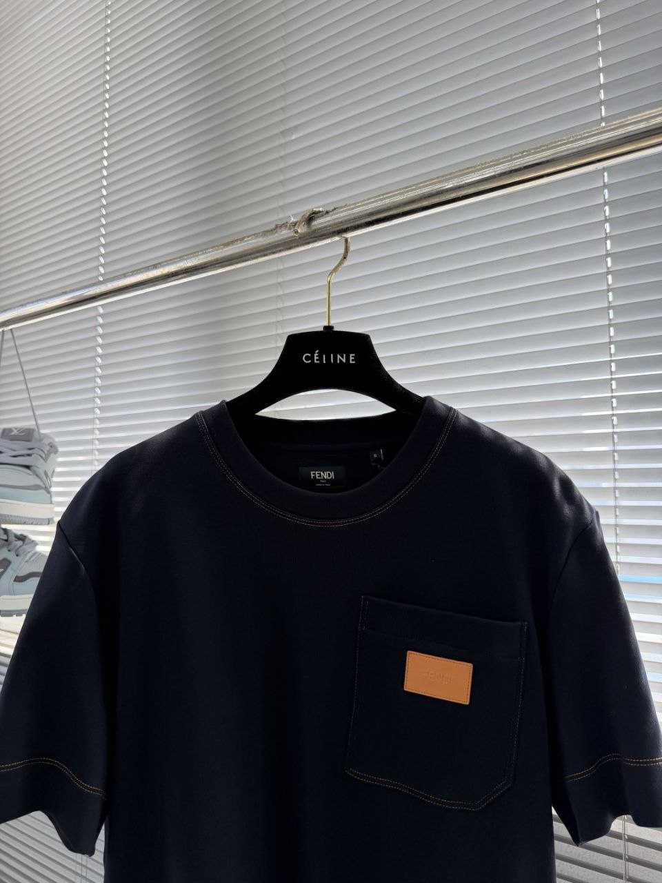 F3nd1 Pocket Tee Navy image 2