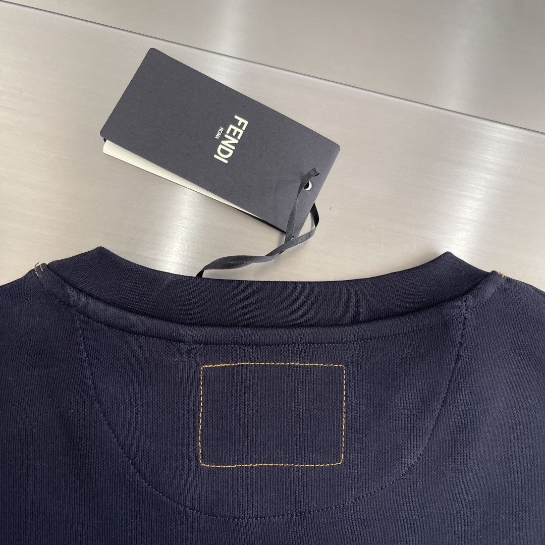 F3nd1 Pocket Tee Navy image 6