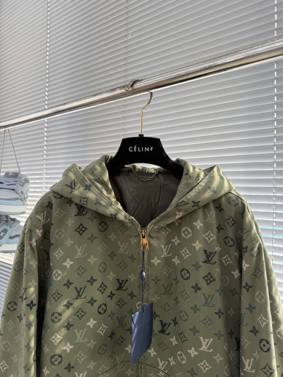 1V Monogram Jacquard Hooded Jacket