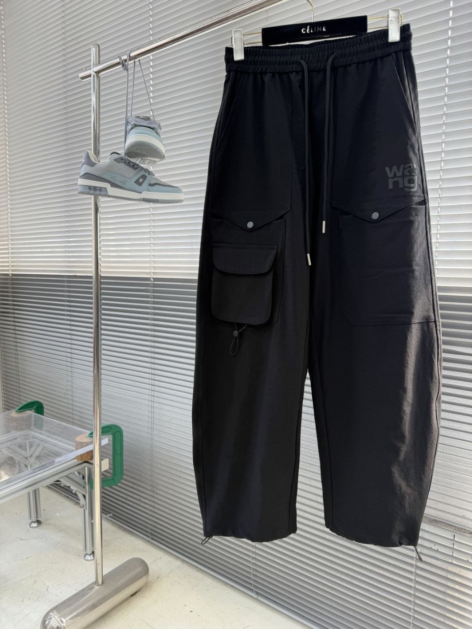 Al3x W@ng Utility Cargo Pants Black image 2