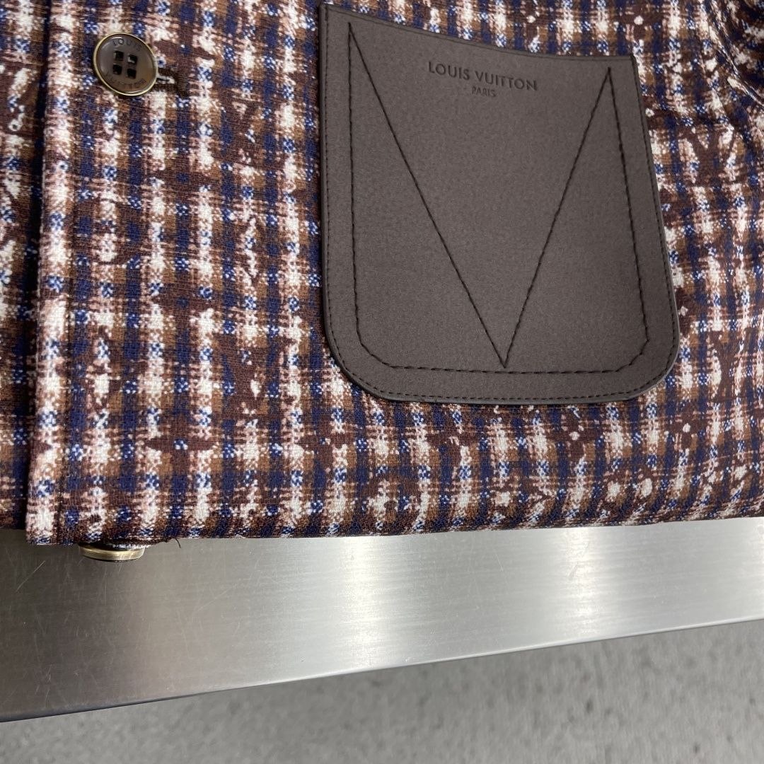 1V Damier Open-Knit Cardigan Beige image 1