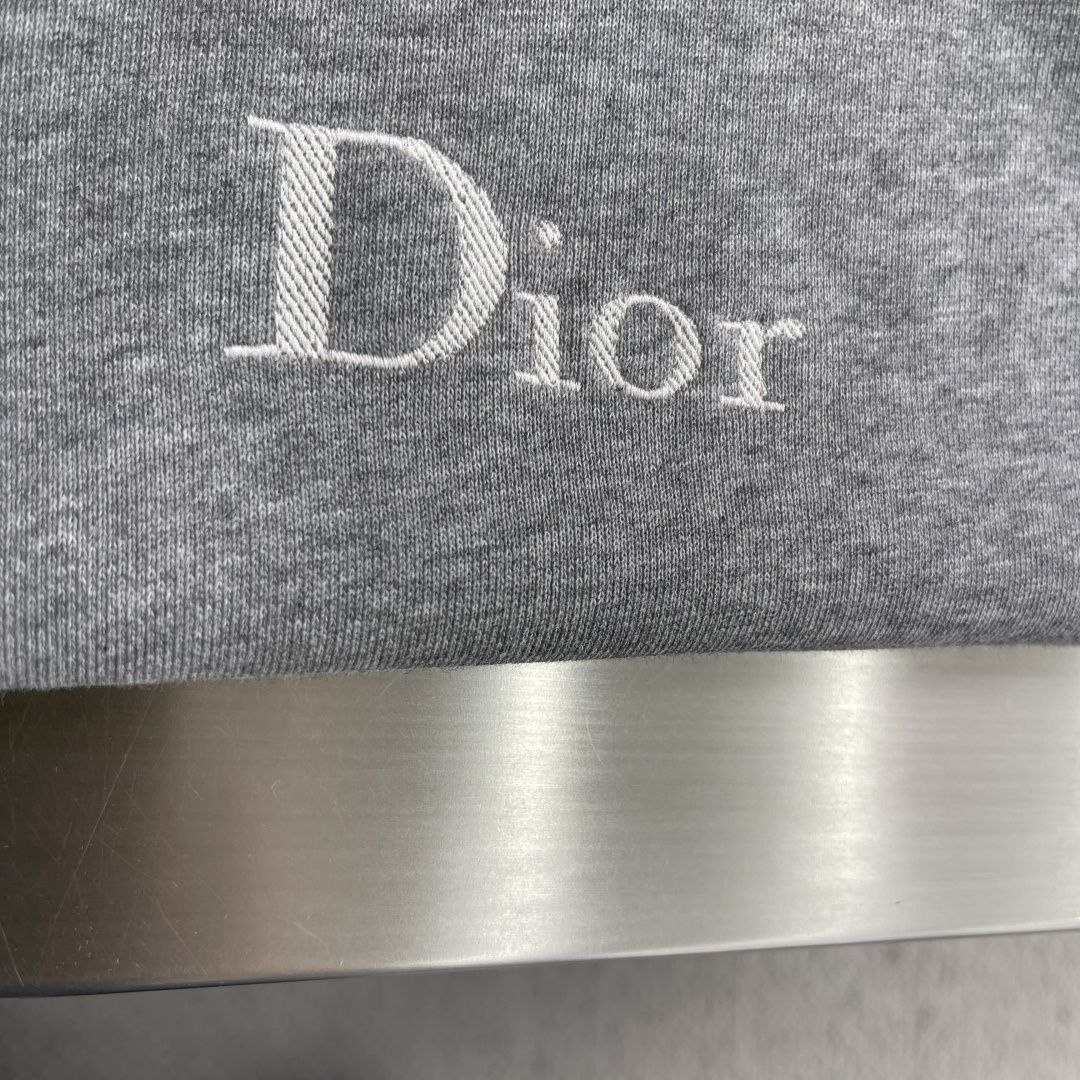D1or Embroidered Hoodie Grey image 3