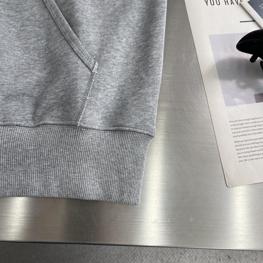 D1or Embroidered Hoodie Grey image 4