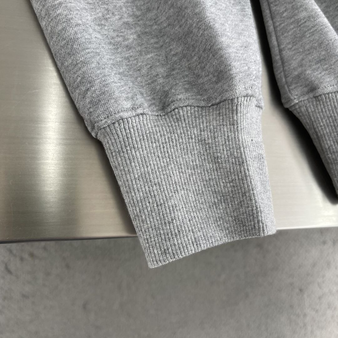 D1or Embroidered Hoodie Grey image 6