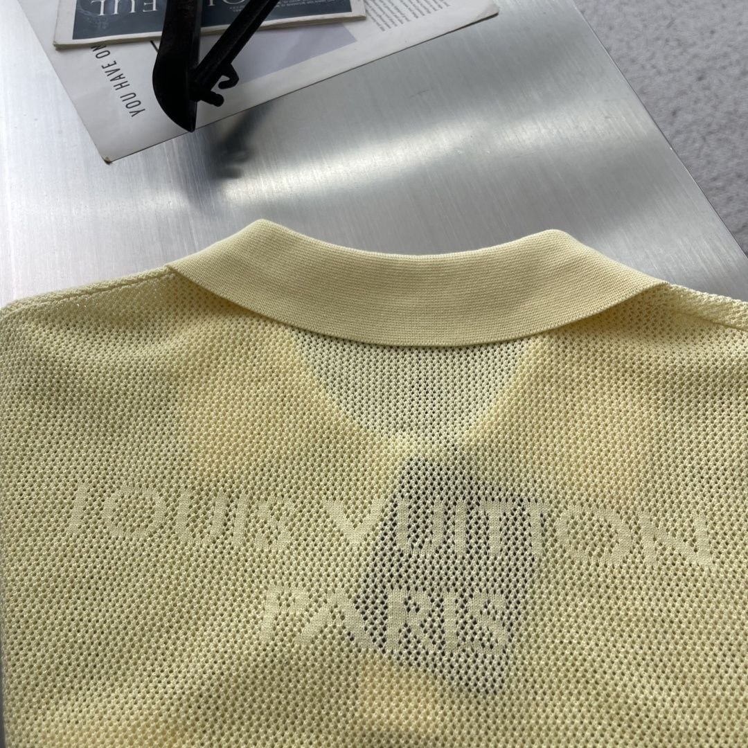 1V Waffle Knit Tee Yellow
