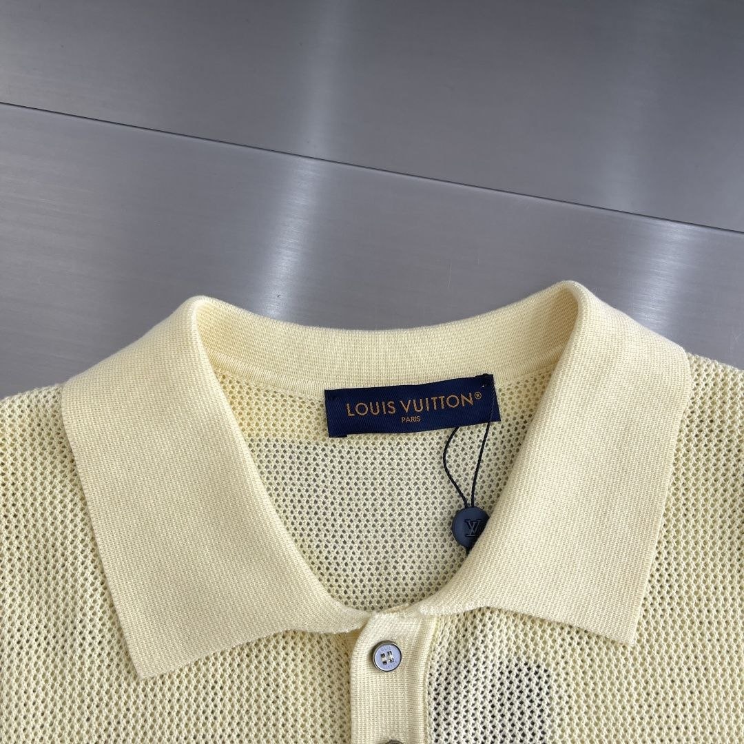 1V Waffle Knit Tee Yellow image 7
