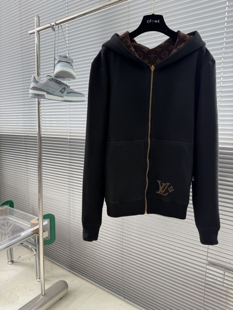 1V Reversible Hooded Jacket Black-Monogram image 2