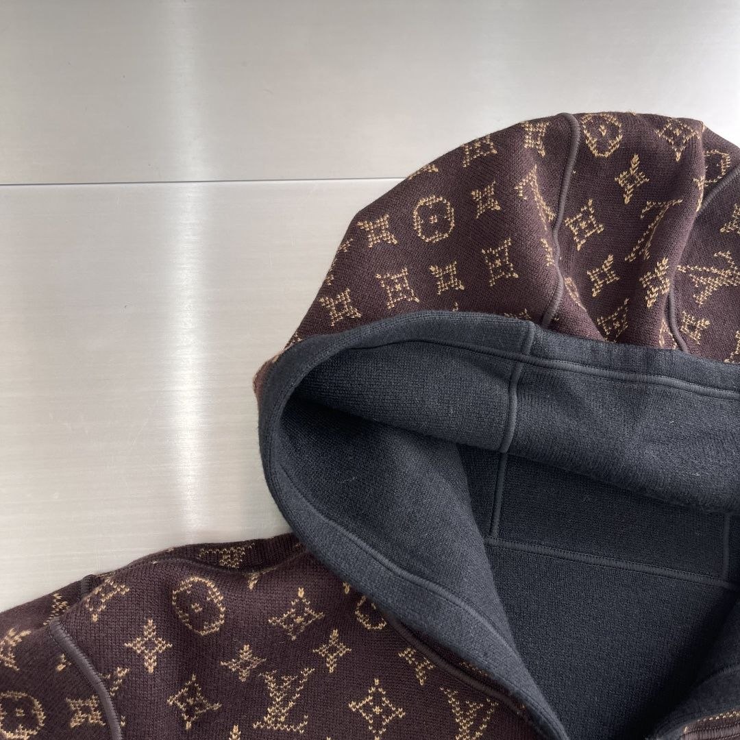 1V Reversible Hooded Jacket Black-Monogram image 7