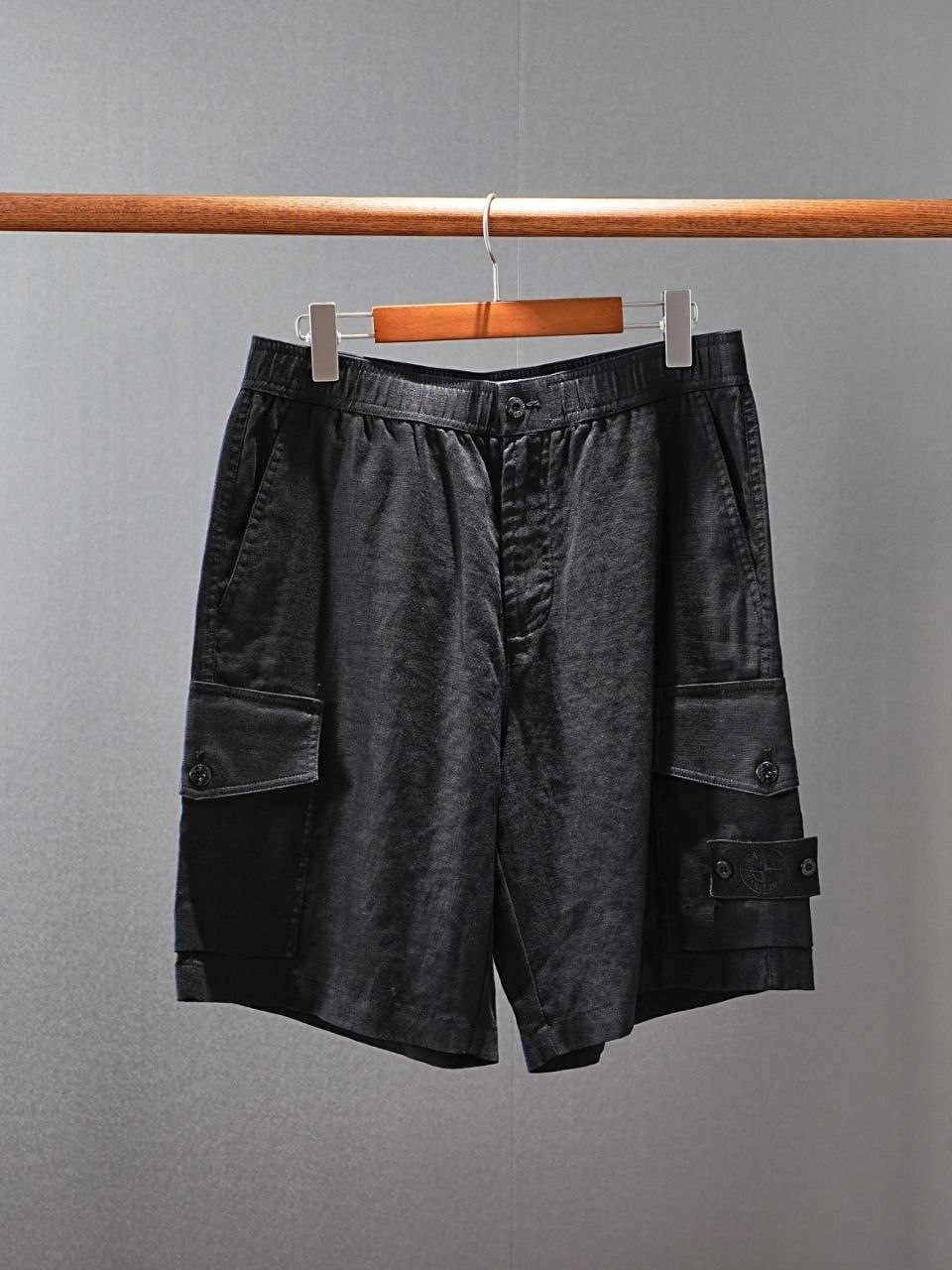 Stone 1sland Linen Cargo Shorts