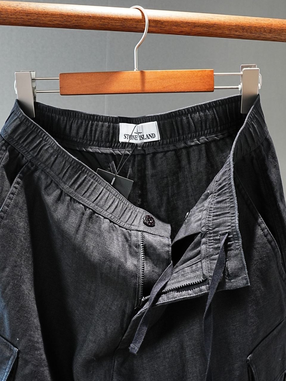 Stone 1sland Linen Cargo Shorts image 6