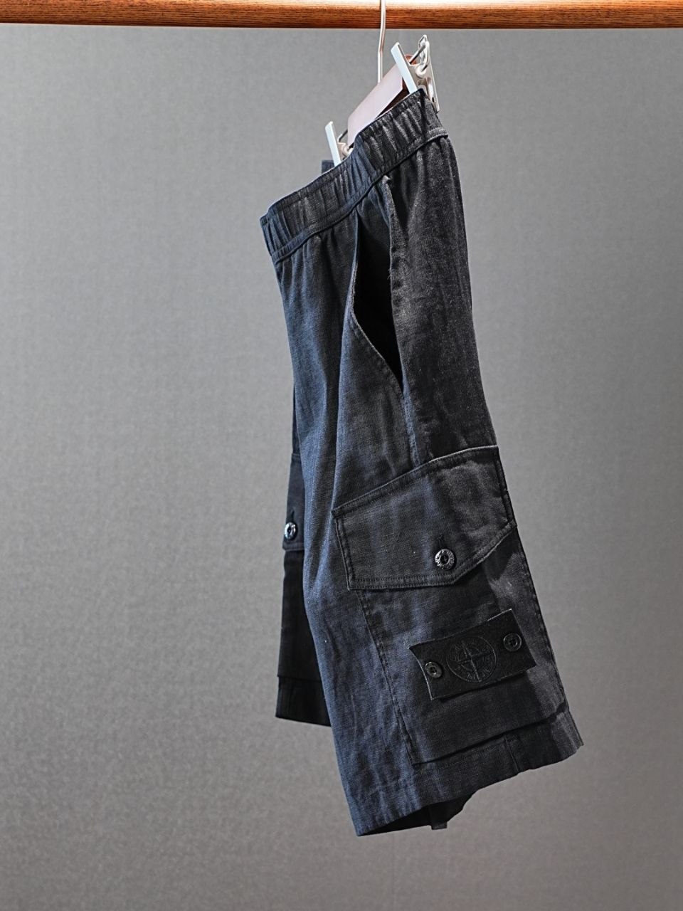 Stone 1sland Linen Cargo Shorts image 8