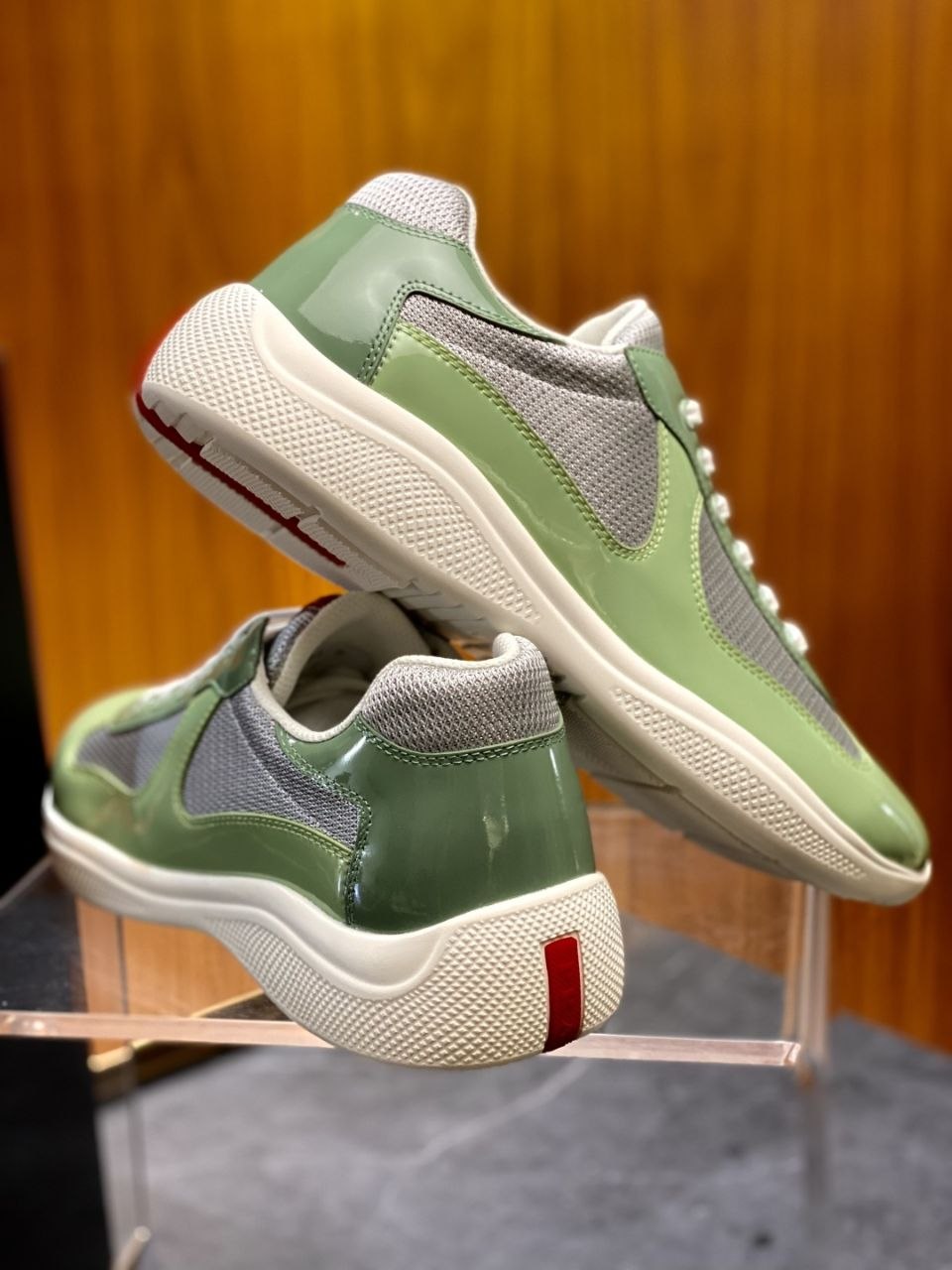 Pr@da America's Cup Sneakers Green-Grey