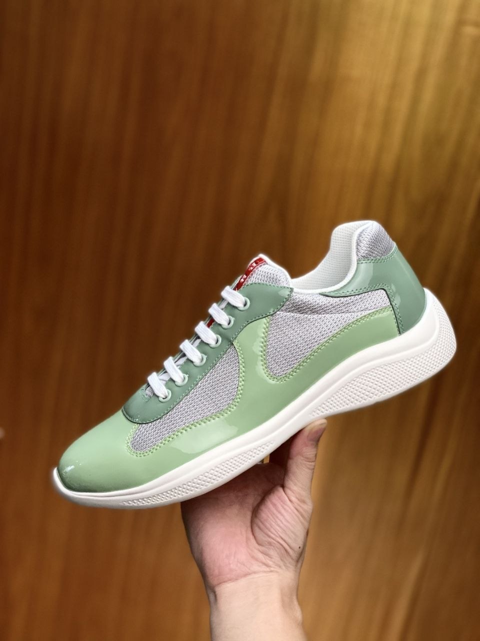 Pr@da America's Cup Sneakers Green-Grey image 2