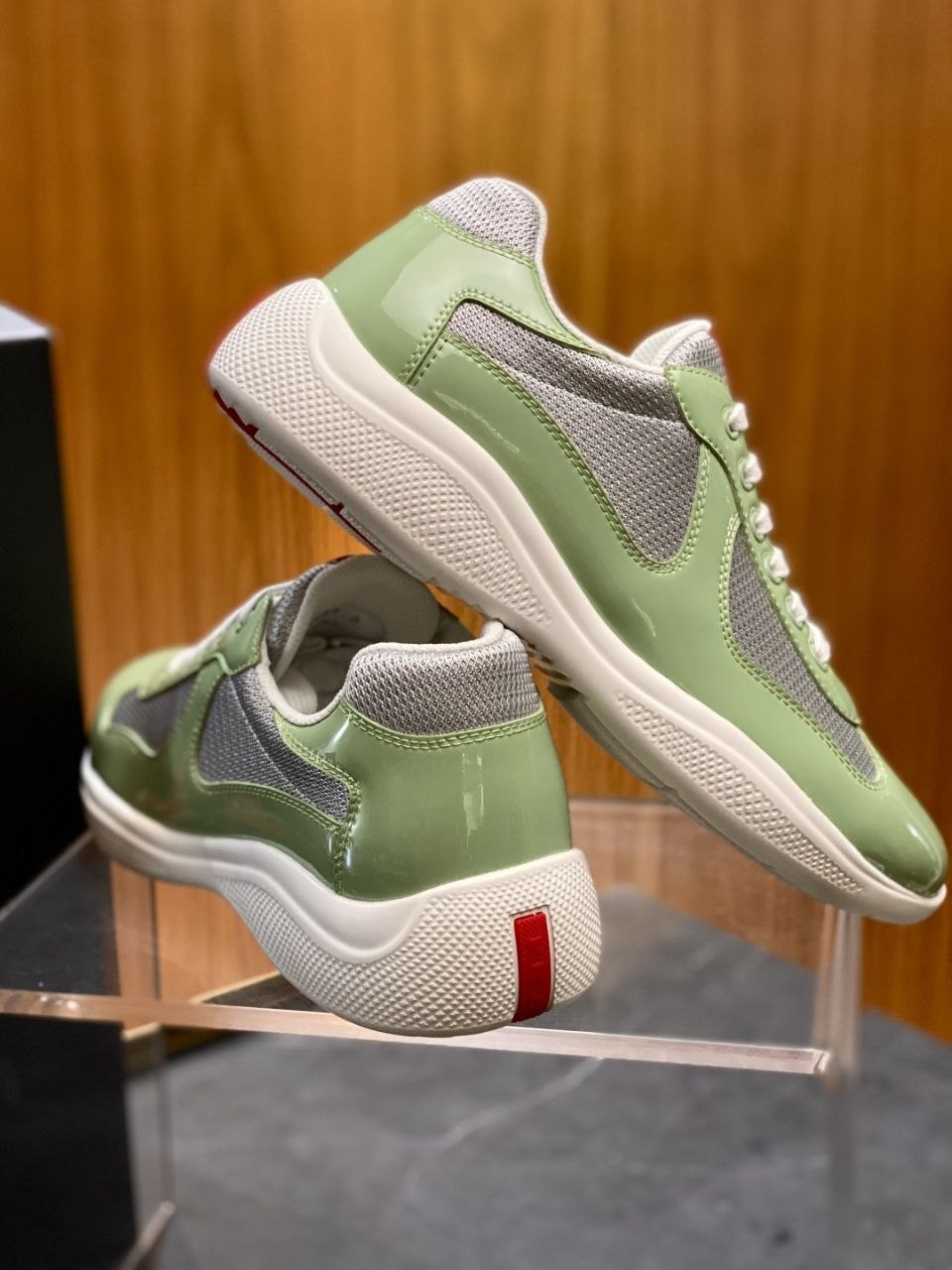 Pr@da America's Cup Sneakers Green-Grey image 6