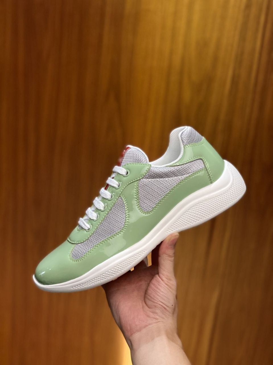 Pr@da America's Cup Sneakers Green-Grey image 7