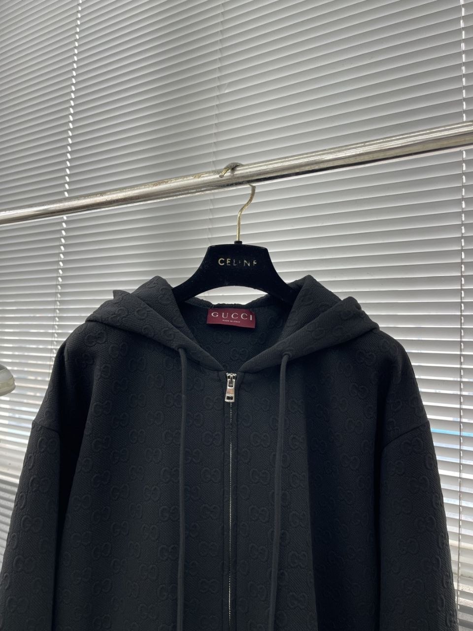 Guc1 GG Print Zipped Knit Jacket image 2