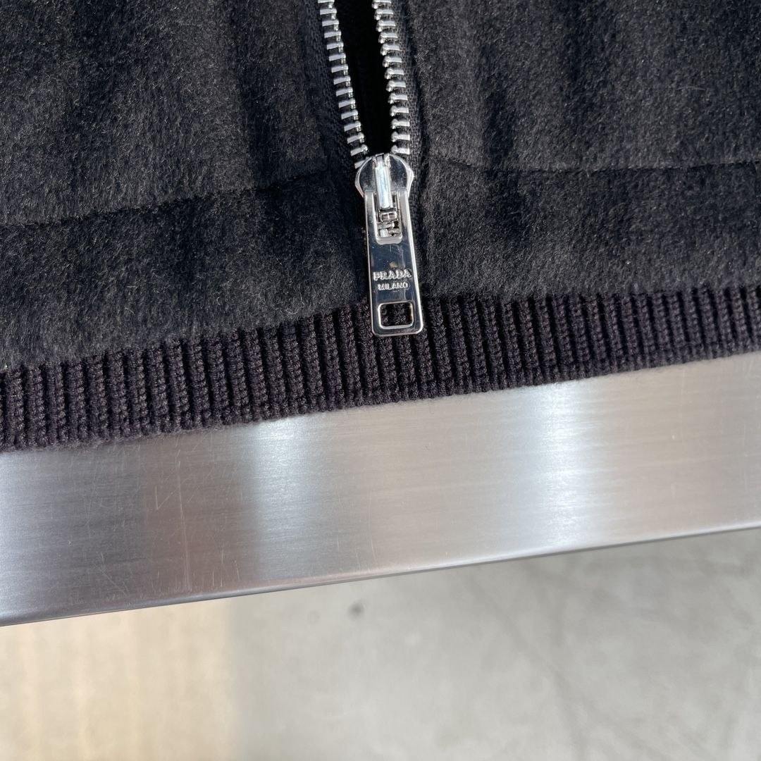 Pr@da Wool & Felt-Panel Jacket image 4
