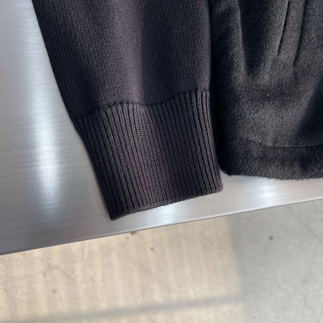Pr@da Wool & Felt-Panel Jacket image 6