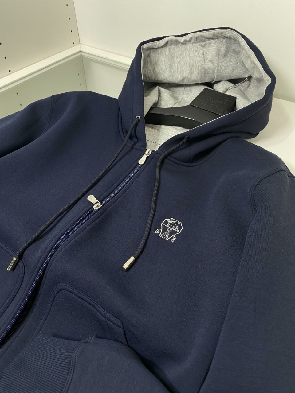 Brun3llo Cuc1nelli Zip Hooded Knit image 7