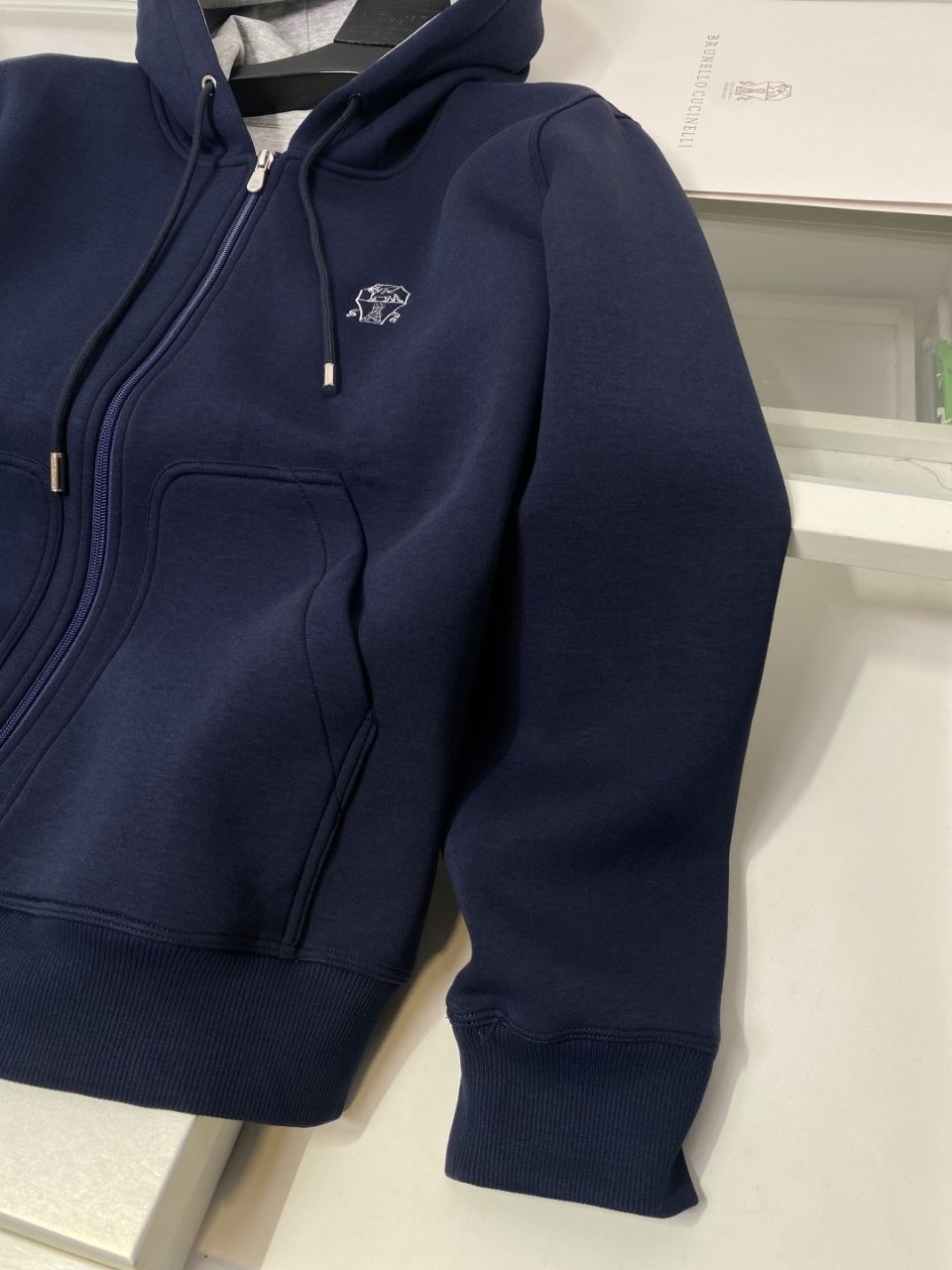 Brun3llo Cuc1nelli Zip Hooded Knit image 8