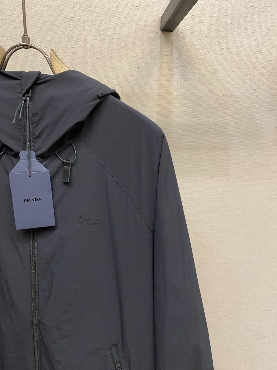 Pr@da Letter-Print Hooded Jacket image 8