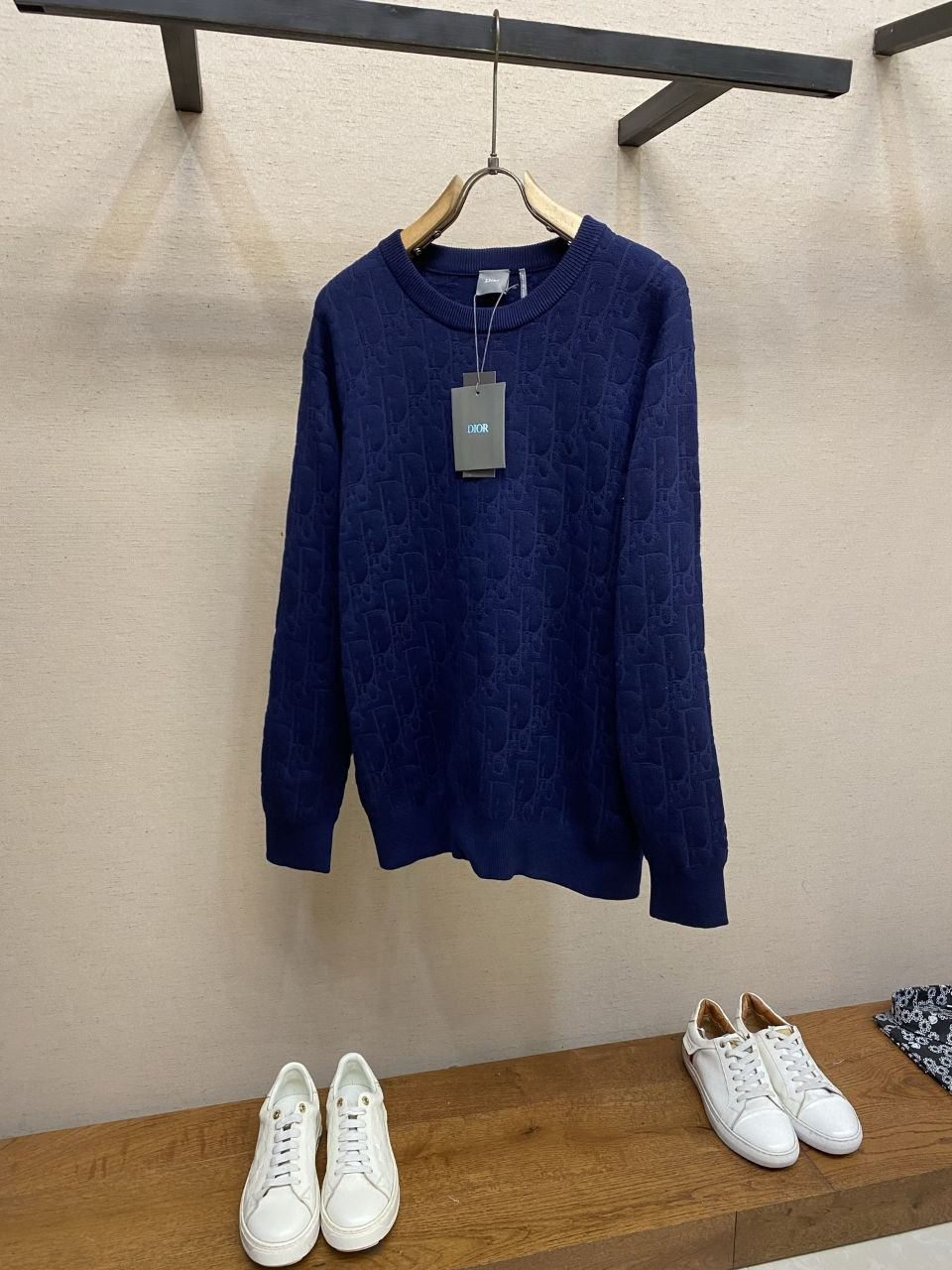 D1or Full Jacquard Round-Neck Sweater
