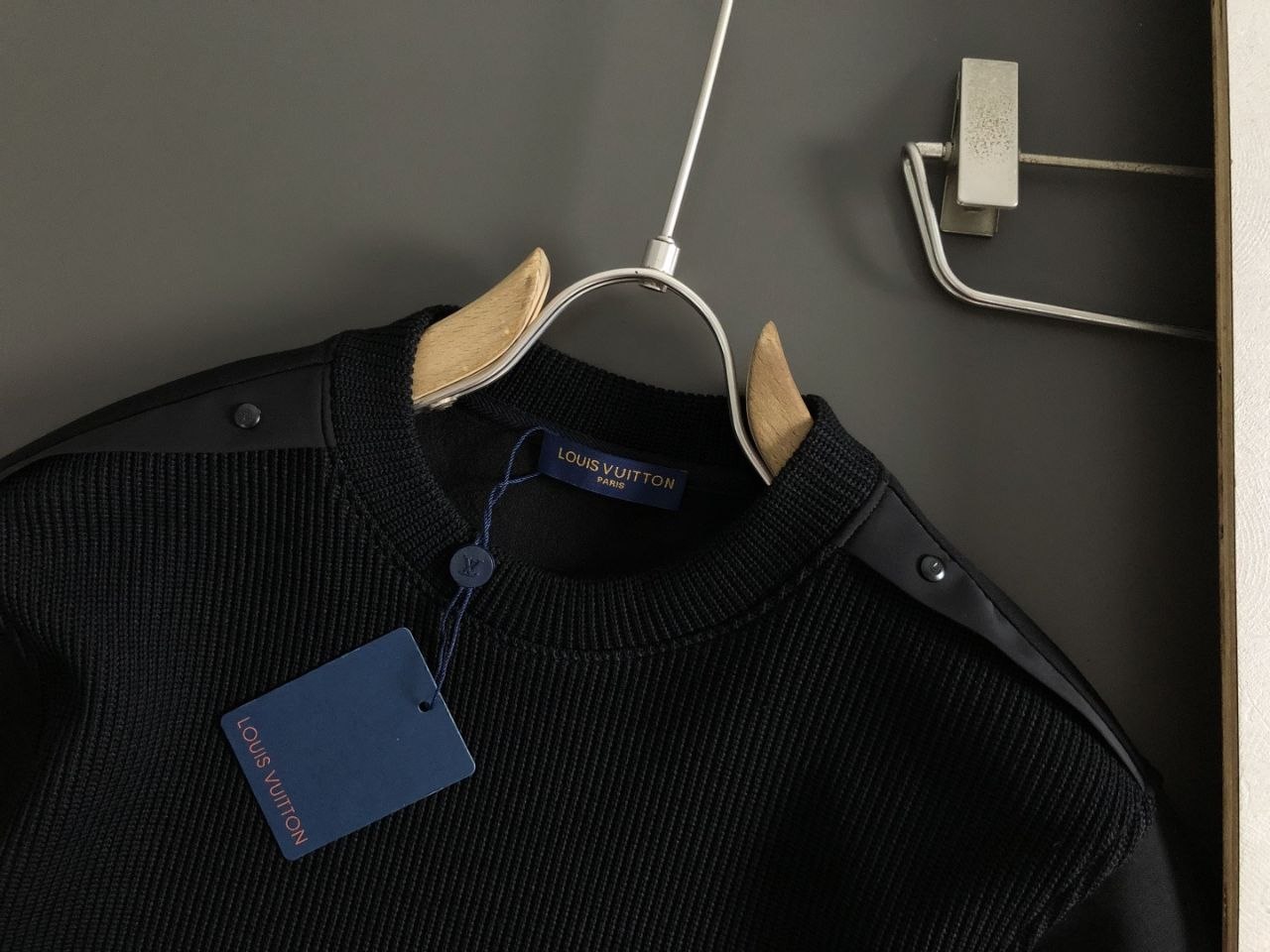 1V Monogram Sweater — Black