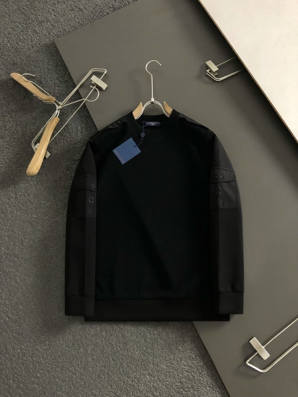 1V Monogram Sweater — Black image 3