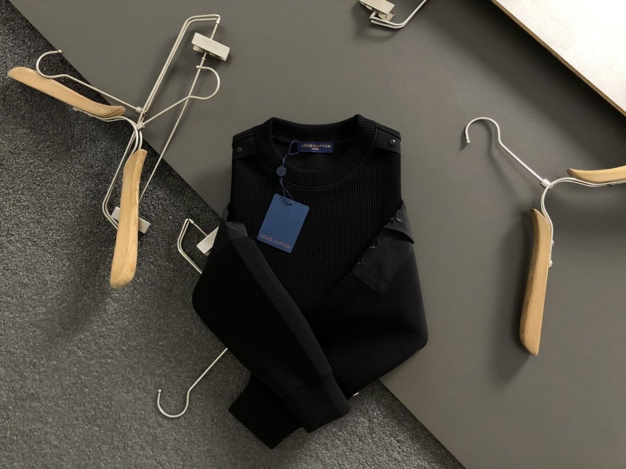 1V Monogram Sweater — Black image 4