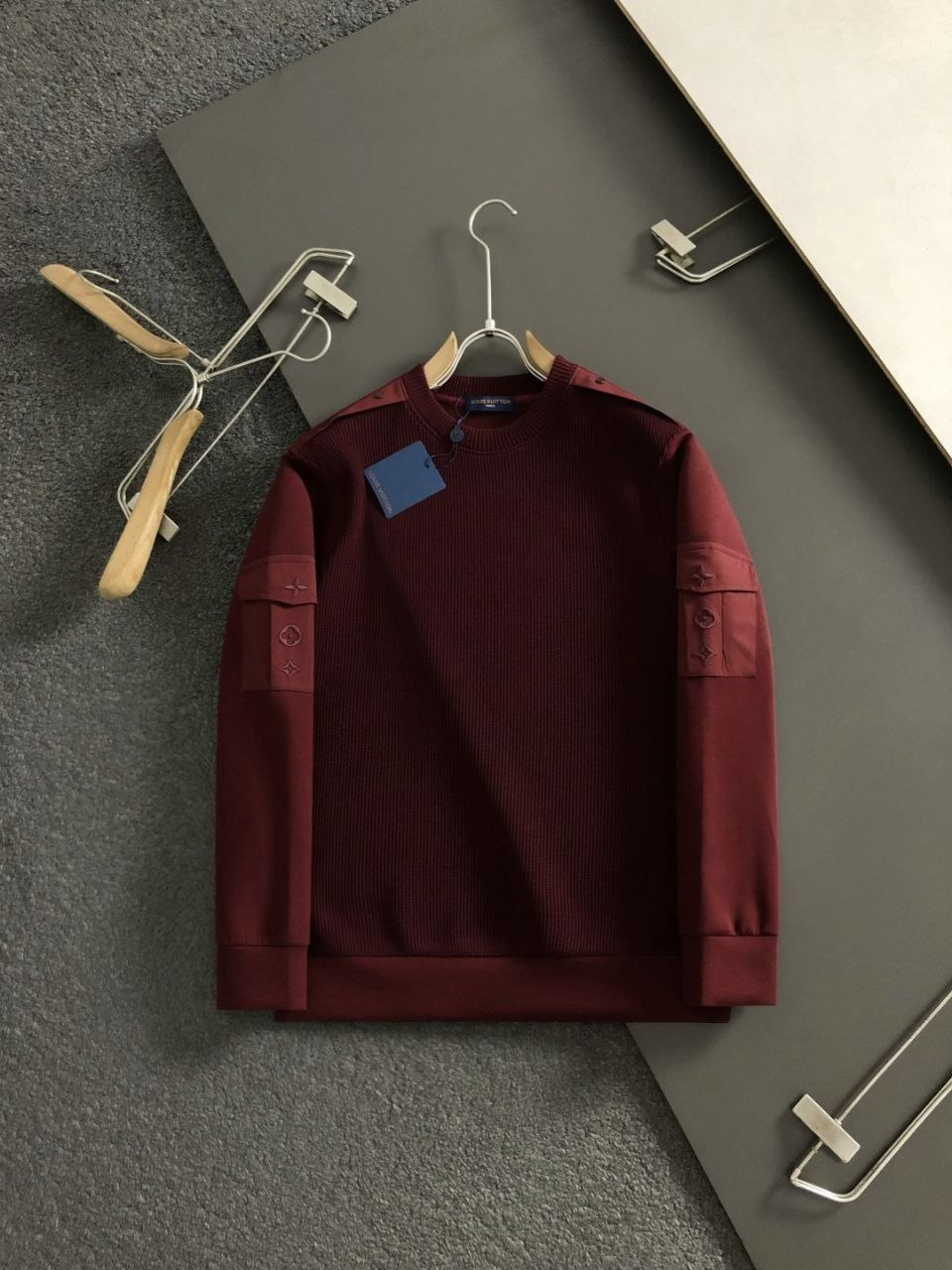 1V Monogram Sweater — Red image 3