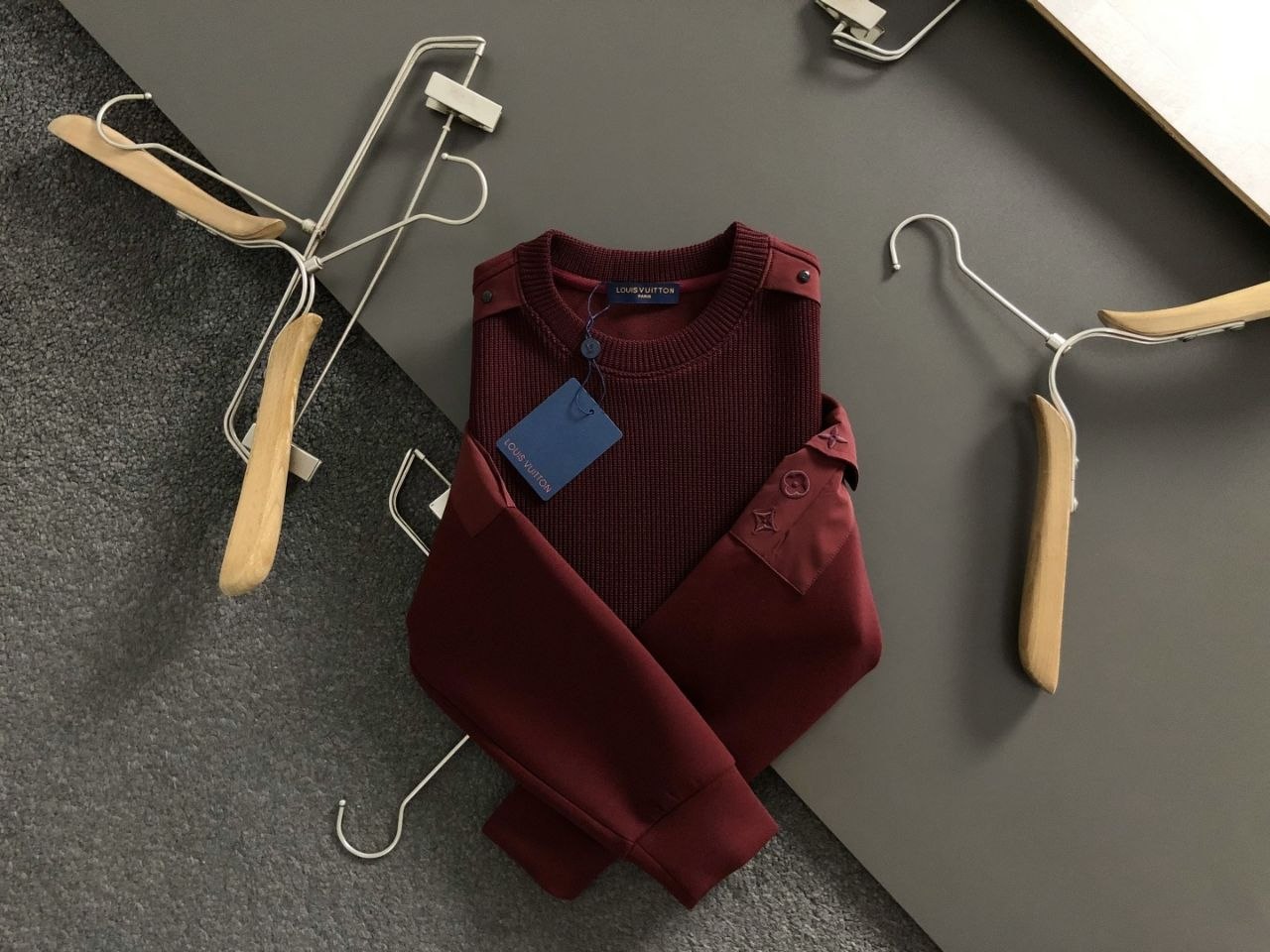 1V Monogram Sweater — Red image 4