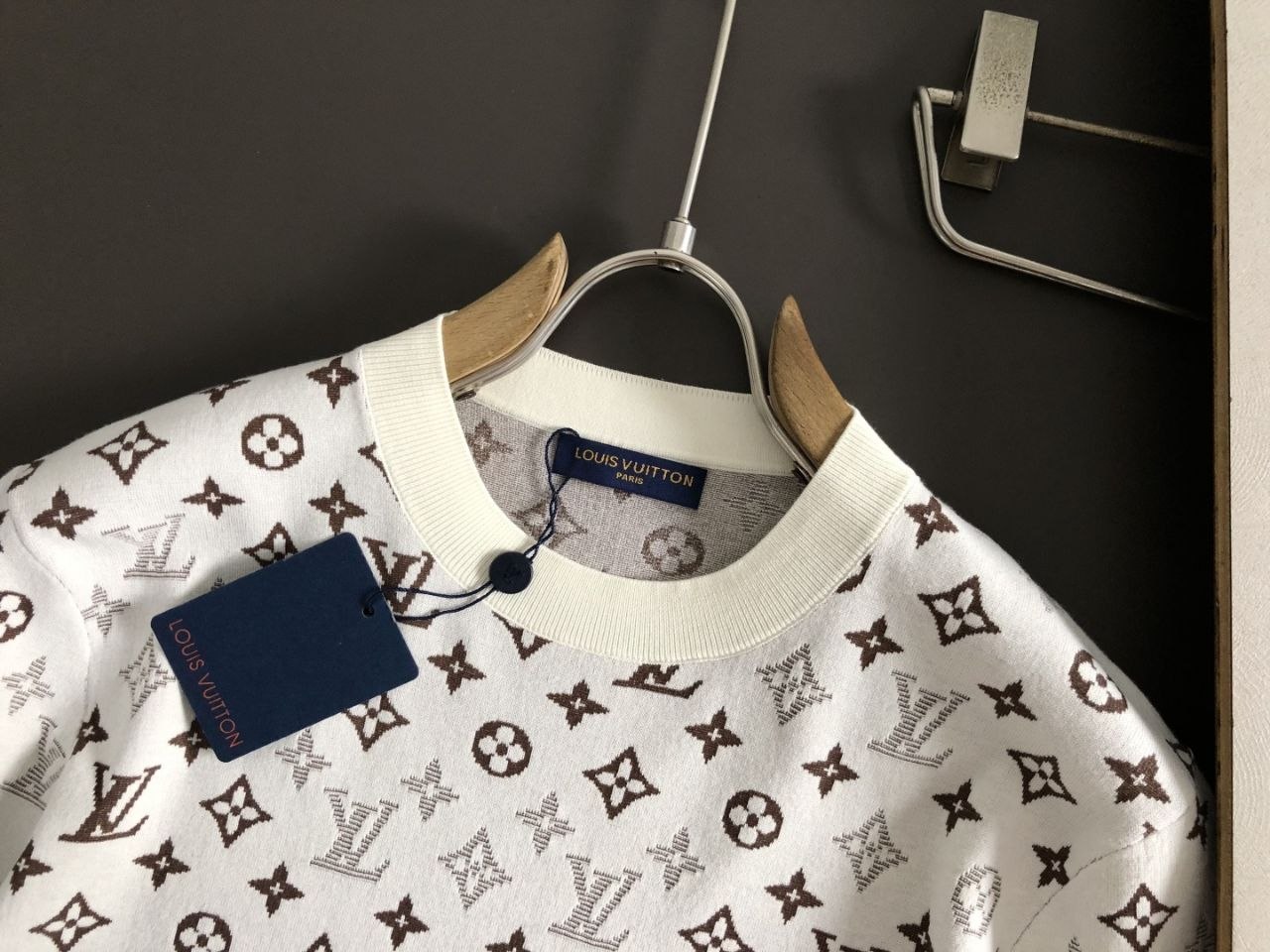 1V Wool Sweater-Tee — Grey image 3