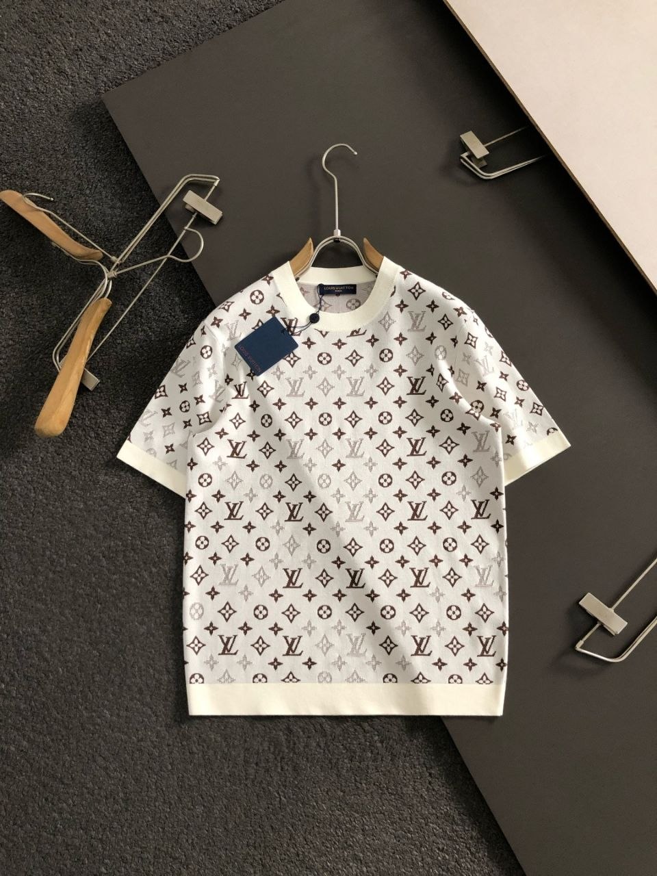1V Wool Sweater-Tee — Grey image 5