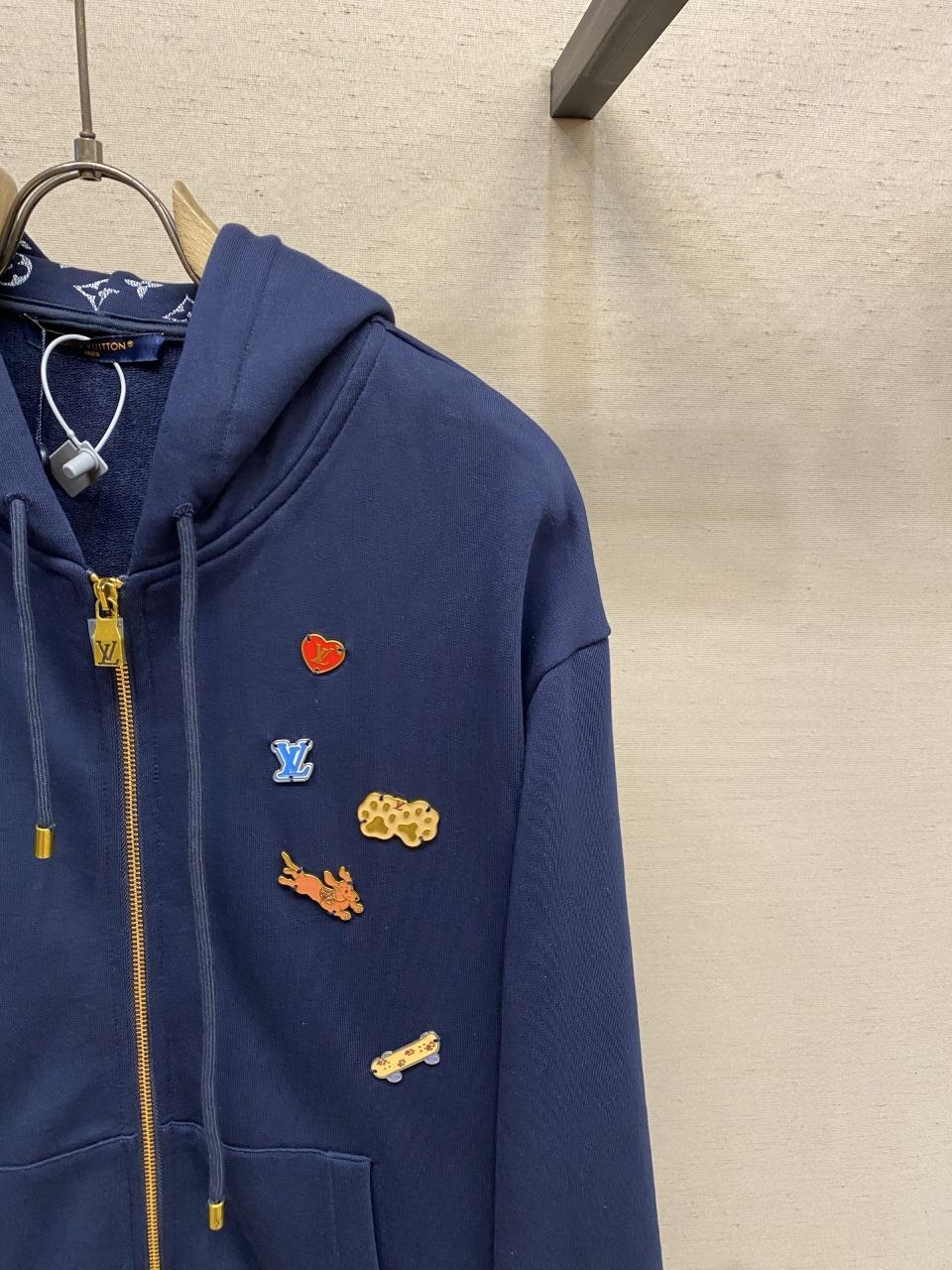 1V Jacquard CVD Zip Hoodie