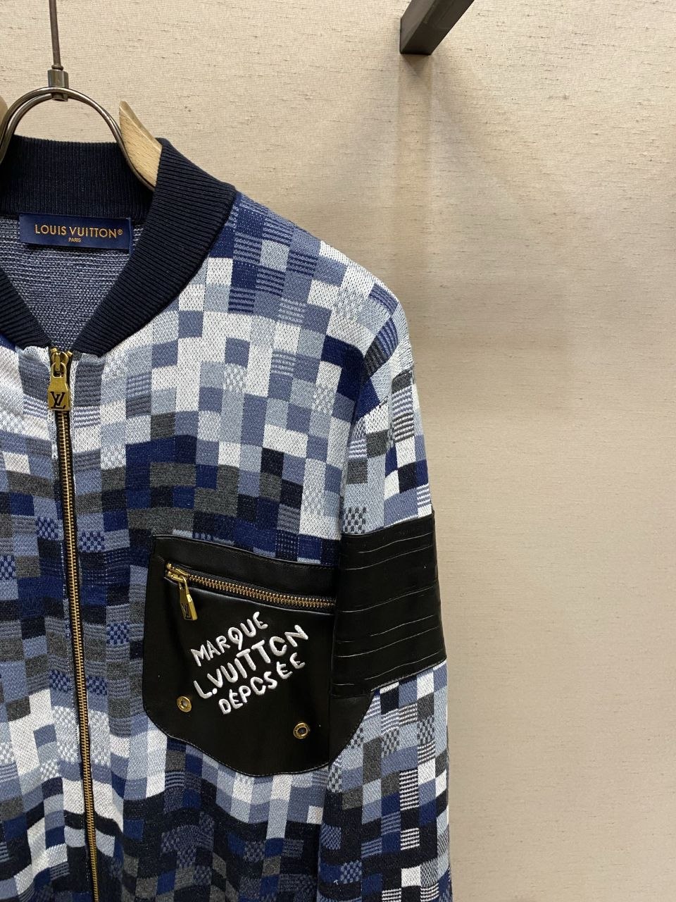 1V 26SS Patchwork Camo Jacquard Knit Jacket image 4