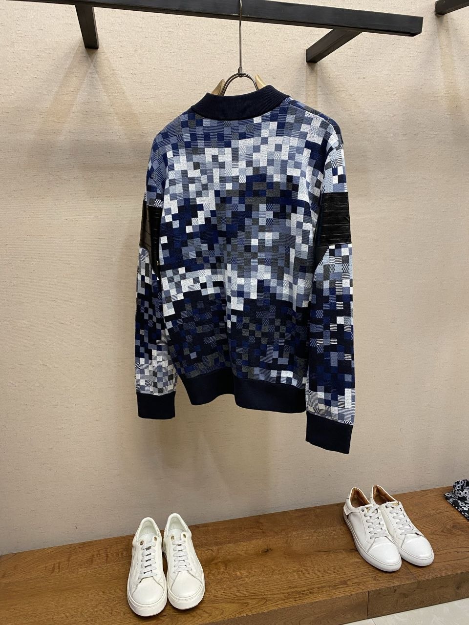 1V 26SS Patchwork Camo Jacquard Knit Jacket image 6
