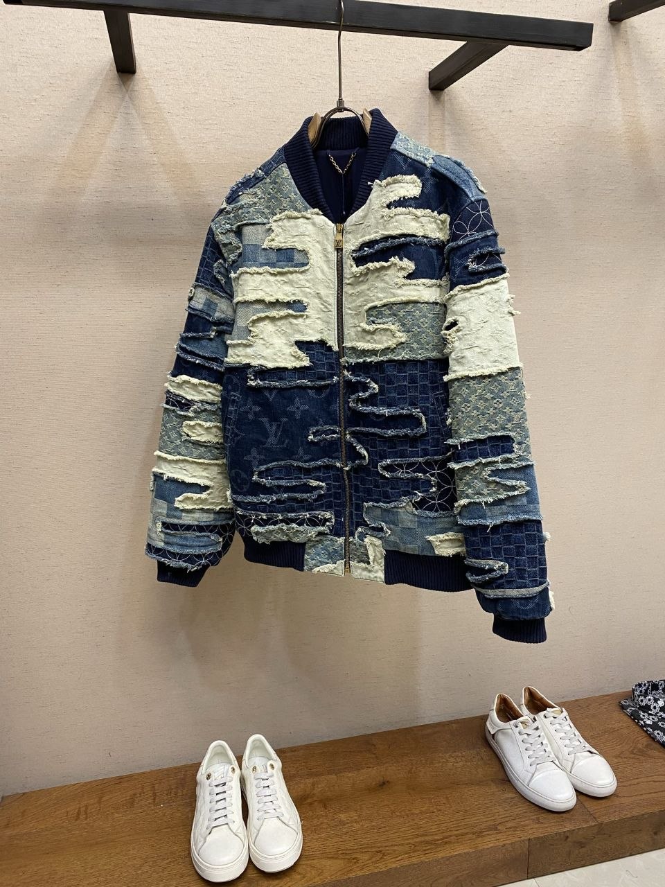1V NIGO 26SS Patchwork Distressed Denim Jacket