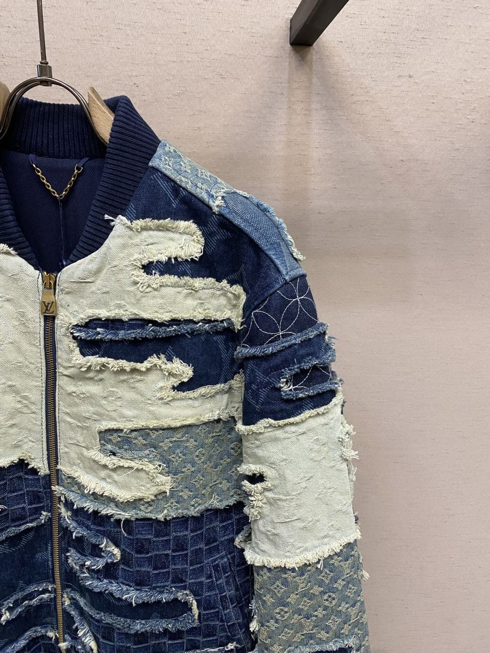 1V NIGO 26SS Patchwork Distressed Denim Jacket image 2