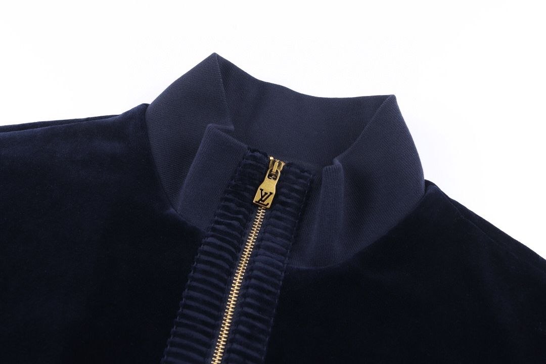 1V Solid Velvet Zip Jacket image 2